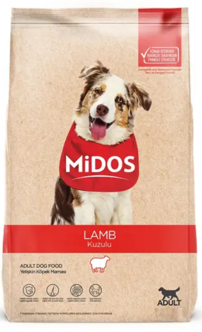 MİDOS Kuzu Etli ve Pirinçli Yetişkin Köpek 15 kg - 1