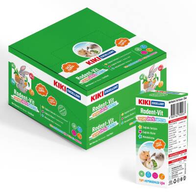 KIKI Excellent Kemirgen Rodent-Vit Vitamin Desteği 25 ml. 16 Adet (Kutu) - 1
