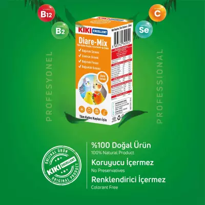 KIKI Excellent Kuş Diare-Mix 25 ml. 16 Adet (Kutu) - 3
