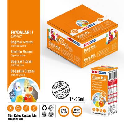 KIKI Excellent Kuş Diare-Mix 25 ml. 16 Adet (Kutu) - 2