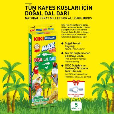 KIKI Excellent Kuş Doğal Dal Darı KB3012 18'li Koli - 2