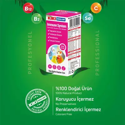 KIKI Excellent Kuş Immune System 25 ml. 16 Adet (Kutu) - 3