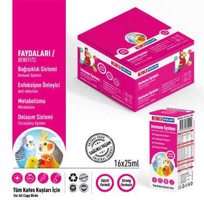 KIKI Excellent Kuş Immune System 25 ml. 16 Adet (Kutu) - 2