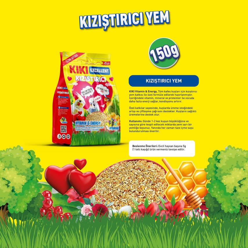 KIKI Excellent Kuş Kızıştırıcı 150 Gr. 12 Adet (Kutu) - 3