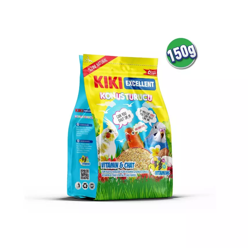 KIKI Excellent Kuş Konuşturucu 150 Gr. 12 Adet (Kutu) - 1