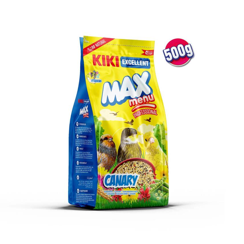 KIKI Excellent Kuş Max Menu Canary Kanarya Yemi 500 gr. 12 Adet (Kutu) - 1
