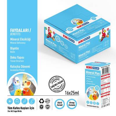 KIKI Excellent Kuş Mineral Plus 25 ml. 16 Adet (Kutu) - 2