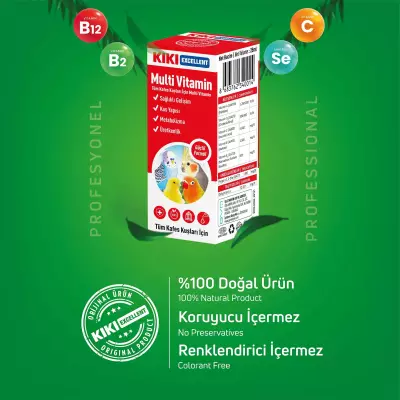 KIKI Excellent Kuş Multi Vitamin 25 ml. 16 Adet (Kutu) - 3