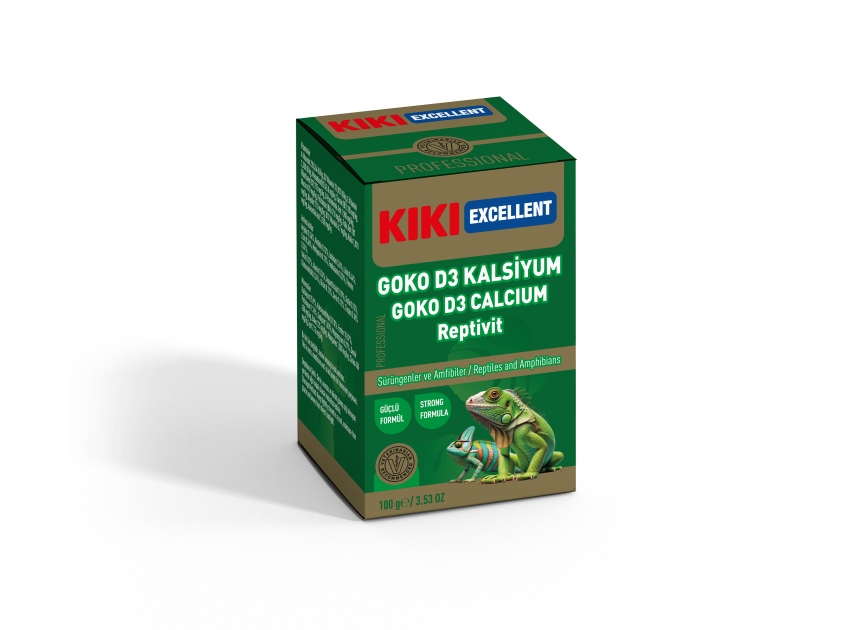 KİKİ EXCELLENT SÜRÜNGEN & AMFİBİLER İÇİN GOKO D3 KALSİYUM TOZU 100GR. - 1