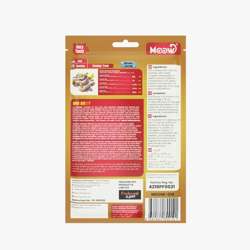 Moow Morina Balıklı Keçi Sütlü 12gr x 6 12 li Kedi Krema Ödülü - 2