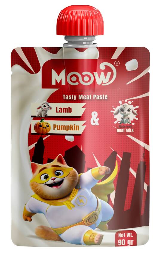 Moow Taze Kuzulu&Balkabaklı Keçi Sütlü Kedi Et Ezmesi 90gr - 1