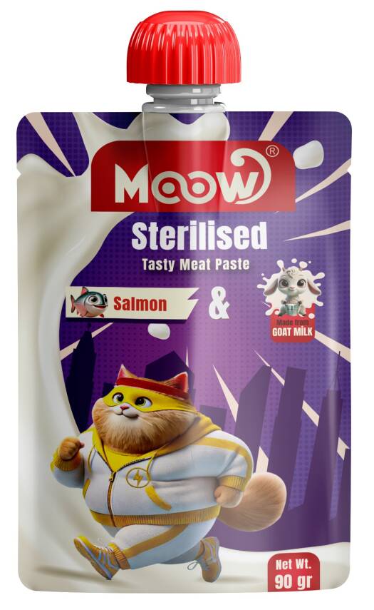 Moow Taze Somonlu&Keçi Sütlü Sterilised Kedi Et Ezmesi 90gr - 1