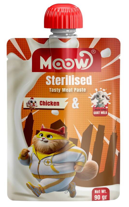Moow Taze Tavuklu&Keçi Sütlü Sterilised Kedi Et Ezmesi 90gr - 1