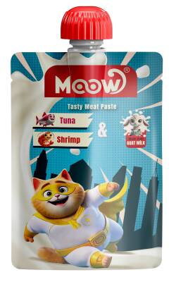Moow Taze Ton Balıklı&Karidesli Keçi Sütlü Kedi Et Ezmesi 90gr - 1