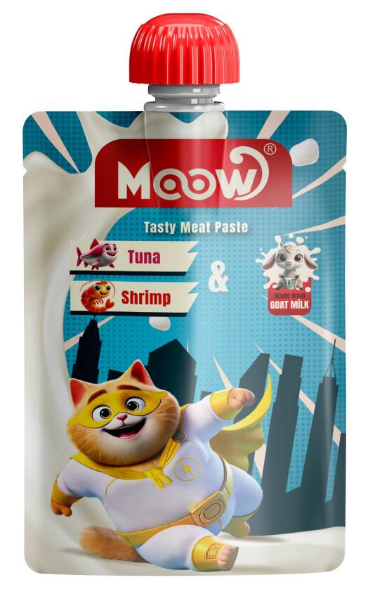 Moow Taze Ton Balıklı&Karidesli Keçi Sütlü Kedi Et Ezmesi 90gr - 1