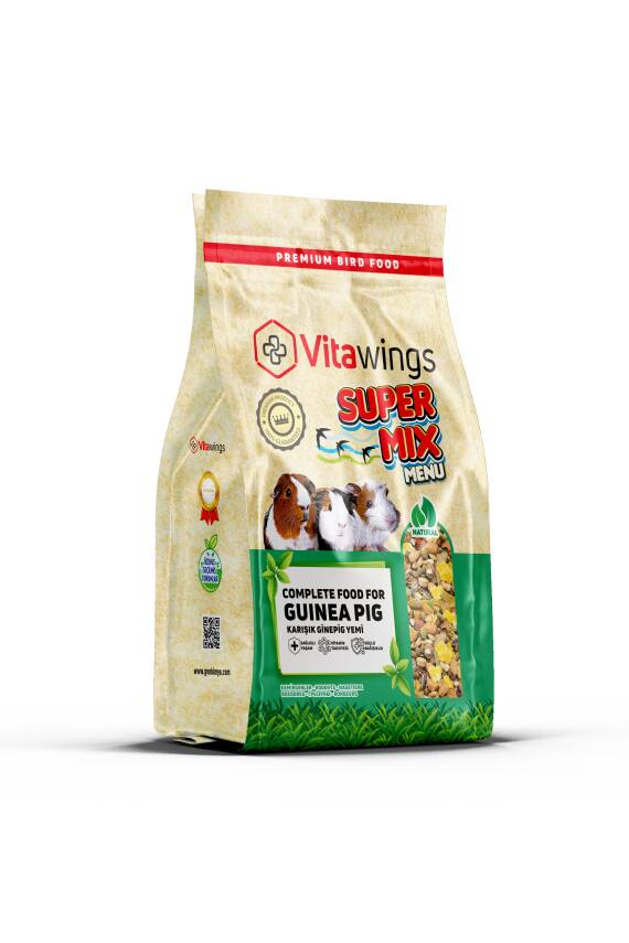 VitaWings Super Mix Menu Ginepig Yemi 800 Gr. 8 Adet (Kutu) - 1